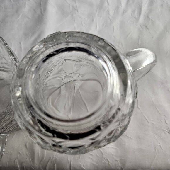 2 Cristal D'Arques Mallory Crystal Mug 4" grape leaves raised relief 10oz emboss - Picture 7 of 10